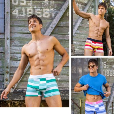 BÓXER ALGODÓN Y LYCRA RAYADO.  ACROBATA - Cod 5020