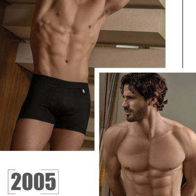 BÓXER ALGODÓN Y LYCRA. LISO CON COLLARETA. ELÁSTICO LISO. BAKHOU - Cod 2005