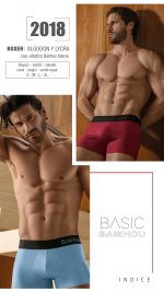 BÓXER ALGODÓN Y LYCRA. LISO. ELÁSTICO BAKHOU LATERAL. BAKHOU - Cod 2018