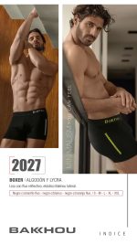BÓXER ALGODÓN Y LYCRA. LISO CON VINILO FLUO REFLECTIVO. ELÁSTICO BAKHOU LATERAL. BAKHOU - Cod 2027