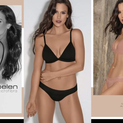 CONJUNTO DE MICROFIBRA. CORPIÑO TRIÁNGULO SOFT SIN PUSH UP, ESPALDA ELÁSTICO RASADO. COLALESS. BELEN - Cod 6076