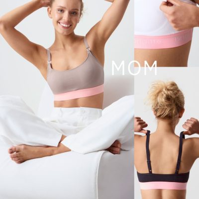 CORPIÑO MATERNAL DE ALGODÓN Y LYCRA CON ELÁSTICO PERSONALIZADO BRIGITTE - Cod 1706