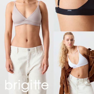 CORPIÑO TRIÁNGULO DE MICROFIBRA DOBLE BRIGITTE - Cod 1708