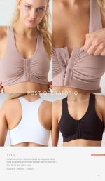 CORPIÑO POST-OPERATORIO DE MICROFIBRA CON ALGODÓN INTERNO Y BROCHE DELANTERO BRIGITTE - Cod 1716