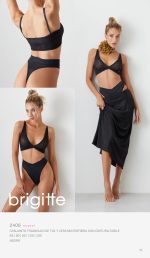 CONJUNTO TRIÁNGULO DE TUL Y LESS MICROFIBRA CON CINTURA DOBLE BRIGITTE - Cod 2406