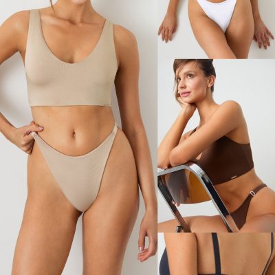 CONJUNTO CON TAZA REMOVIBLE DE MICROFIBRA Y LESS REGULABLE BRIGITTE - Cod 2417