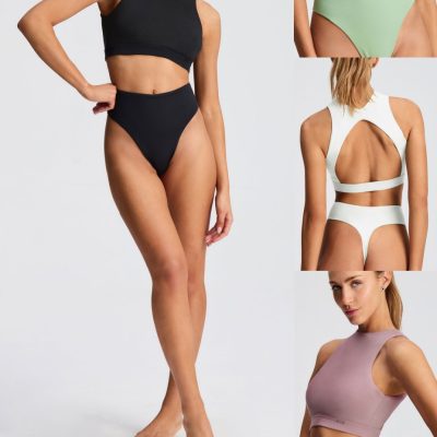 CONJUNTO DE ALGODÓN Y LYCRA CORTE AMERICANO Y LESS TIRO ALTO BRIGITTE - Cod 2422