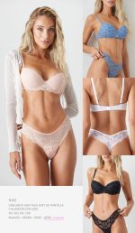 CONJUNTO CON TAZA SOFT DE PUNTILLA Y ALGODÓN CON LESS BRIGITTE - Cod 442