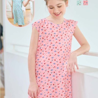 CAMISÓN DE NENA ESTAMPADO CON VOLADOS EMMY - Cod 561