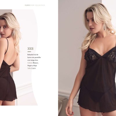 BABYDOL TUL DE LYCRA CON PUNTILLA CON TANGALESS FAIRUZ - Cod 333
