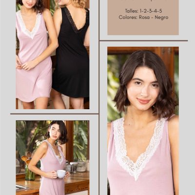 CAMISÓN CON PUNTILLA  FRASHE DREAMS - Cod 13