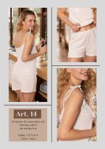 CONJUNTO DE MUSCULOSA CON TIRANTES Y SHORT DE MORLEY LINO FRASHE DREAMS - Cod 14