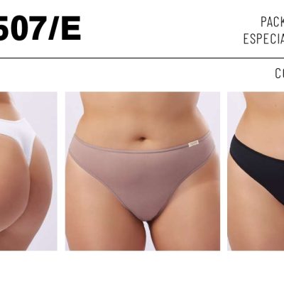 PACK X 3 DE COLALESS. TALLE ESPECIAL DE ALGODÓN Y LYCRA  FRASHE - Cod 507e
