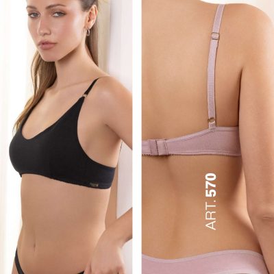 CONJUNTO BRALETTE DE ALGODÓN Y LYCRA  FRASHE - Cod 570