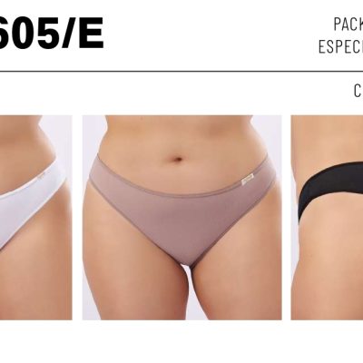 PACK X 3 DE VEDETINAS TALLE ESPECIAL DE MICROFIBRA  FRASHE - Cod 605e