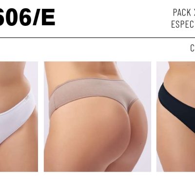 PACK X 3 DE CULOTELESS DE MICROFIBRA  FRASHE - Cod 606