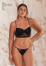 CONJUNTO SOFT BUSTIER Y PUNTILLA Y TUL CON TANGALESS LADY JANE - Cod 1950