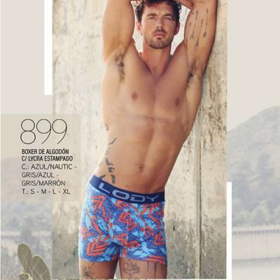 BÓXER DE ALGODÓN Y LYCRA ESTAMPADO LODY MEN - Cod 899