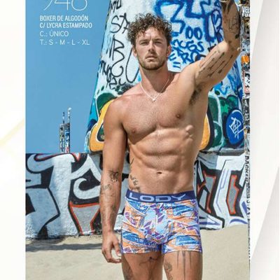 BÓXER DE ALGODÓN Y LYCRA ESTAMPADO LODY MEN - Cod 948