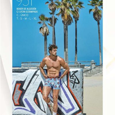 BÓXER DE ALGODÓN Y LYCRA ESTAMPADO LODY MEN - Cod 951