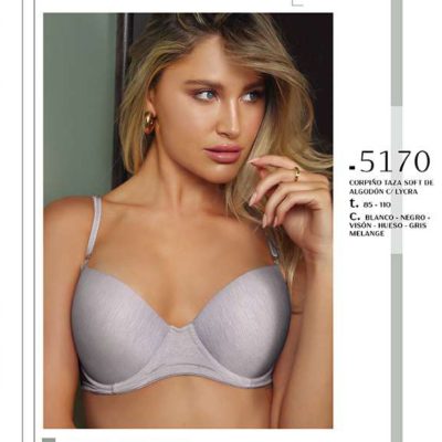CORPIÑO TAZA SOFT DE ALGODÓN C/LYCRA LODY - Cod 5170