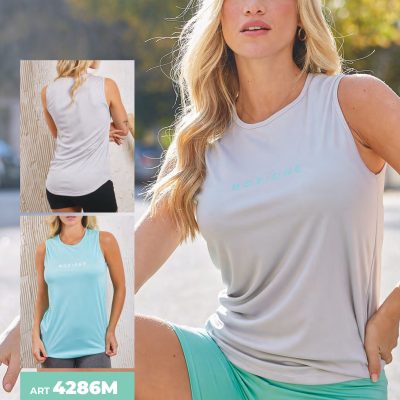 REMERA SIN MANGAS DEPORTIVA CON ESTAMPA MOZIONE - Cod 4286