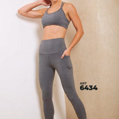 CALZA CINTURA ALTA CON BOLSILLOS DE POLISAP MOZIONE - Cod 6434