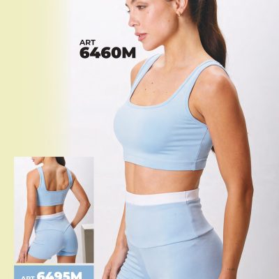 CALZA CORTA CON CINTURA ALTA BICOLOR MOZIONE - Cod 6495