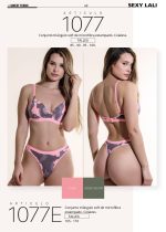 CONJUNTO TRIÁNGULO SOFT DE MICROFIBRA ESTAMPADA CON COLALESS SEXY LALI - Cod 1077