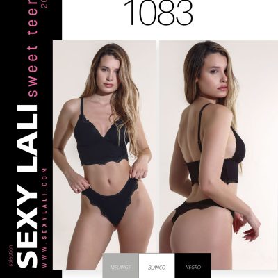 CONJUNTO BUSTIER DE MORLEY TRIÁNGULO SOFT CON COLALESS SEXY LALI - Cod 1083