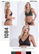 CONJUNTO TRIÁNGULO DE PUNTILLA FORRADO DE MICROFIBRA CON COLALESS SEXY LALI - Cod 1084