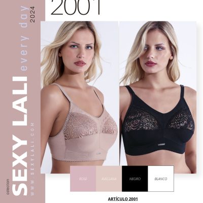 CORPIÑO REDUCTOR DE MICROFIBRA REFORZADO Y ENCAJE SEXY LALI - Cod 2001