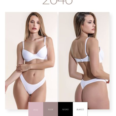 CONJUNTO TAZA SOFT DE ALGODÓN Y LYCRA CON COLALESS SEXY LALI - Cod 2046