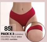 PACK X 3 CULOTTE LESS MICROFIBRA SEXY LALI - Cod 851
