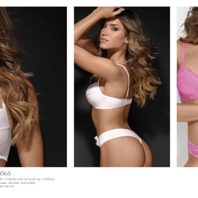 CONJUNTO DE MICROFIBRA Y PUNTILLA. CORPIÑO SOFT SIN PUSH UP. COLALESS. SIGRY - Cod 1565