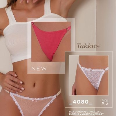PACK X 3 LESS PUNTILLA, MICROTUL Y MORLEY COMBINADO TAKKI - Cod 4080