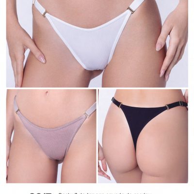 PACK X 3 DE TANGA CAVADA DE MORLEY MICROFIBRA UAILEE - Cod 2017