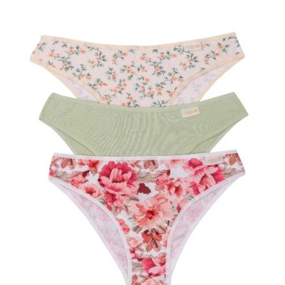 PACK X 3 DE VEDETINA ESPECIAL DE ALGODÓN Y LYCRA ESTAMPADO VINTAGE FRASHE - Cod 5002e