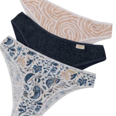 PACK X 3 DE VEDETINA DE ALGODÓN Y LYCRA LINEA MEDITERRÁNEO FRASHE - Cod 5014