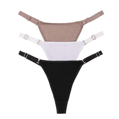 PACK X 3 DE TANGA DE ALGODÓN Y LYCRA CON BRETEL ANCHO  FRASHE - Cod 5019