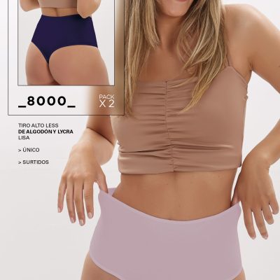 PACK X 2 COLALESS TIRO ALTO DE ALGODÓN Y LYCRA TAKKI - Cod 8000