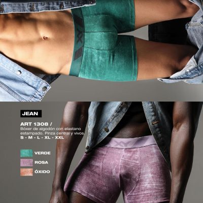 BÓXER DE ALGODÓN Y LYCRA CON PINZA CENTRAL XY - Cod 1308