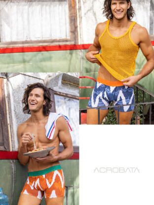 BÓXER ALGODÓN Y LYCRA ZIG ZAG.  ACROBATA - Cod 5108