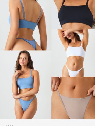 CONJUNTO DE MICROFIBRA CON ALGODÓN INTERNO Y LESS REGULABLE BRIGITTE - Cod 1602