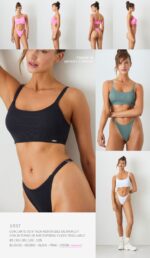 CONJUNTO CON TAZA REMOVIBLE DE MORLEY CON INTERNO DE MICROFIBRA Y LESS REGULABLE BRIGITTE - Cod 1637