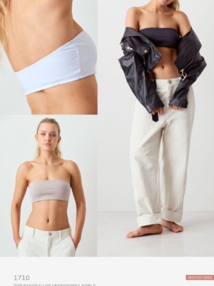 TOP BANDEAU DE MICROFIBRA DOBLE BRIGITTE - Cod 1710