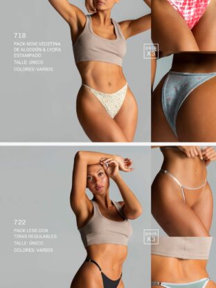 PACK X 3 LESS CON TIRAS REGULABLES BRIGITTE - Cod 722