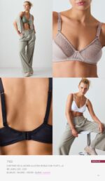 CORPIÑO DE ALGODÓN Y LYCRA DOBLE CON PUNTILLA BRIGITTE - Cod 763