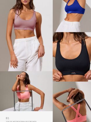TOP DE MICROFIBRA REFORZADO CON ALGODÓN INTERNO BRIGITTE - Cod B1