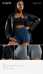 CALZA CORTA DE MICROFIBRA CON DOBLE CINTURA BRIGITTE - Cod G58